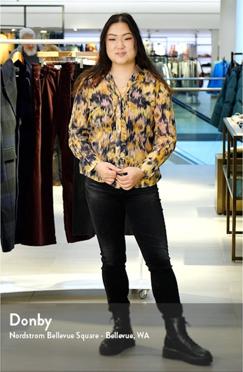 Dreamy Refined Floral Ruffle Cotton Button-Up Shirt, sales video thumbnail