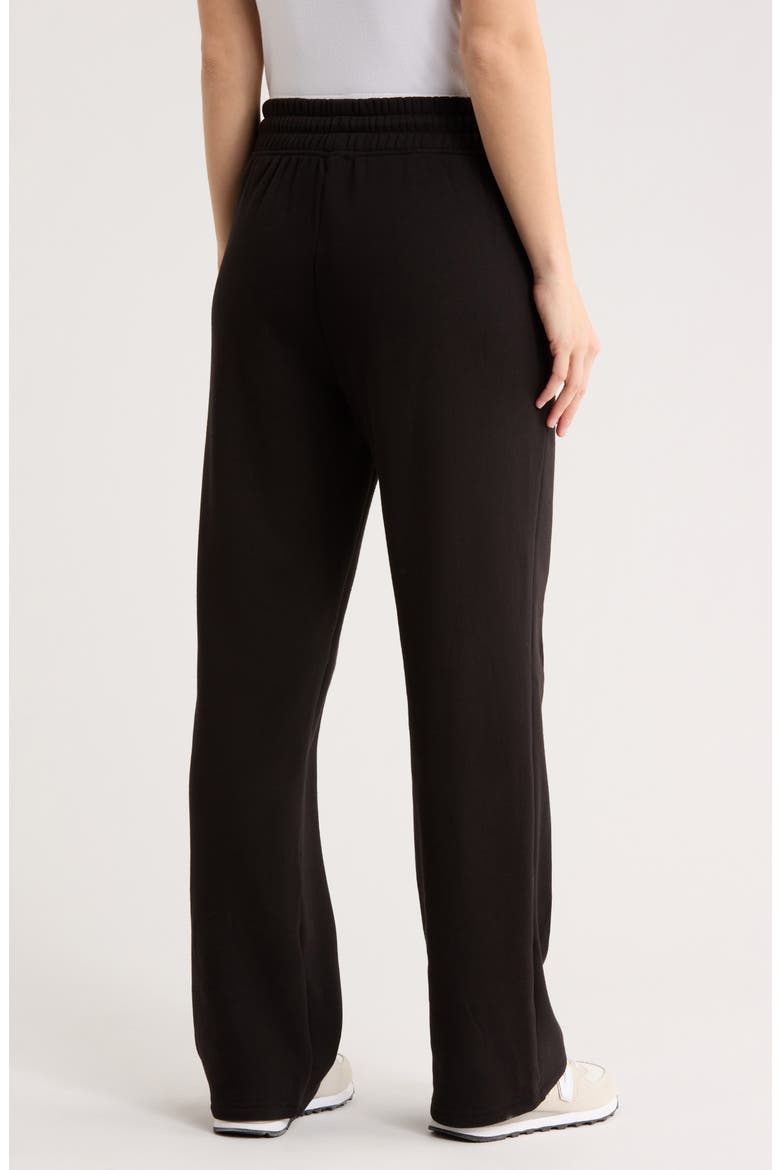 Butter Sunday Vibe Straight Leg Track Pants, Alternate, color, BLACK