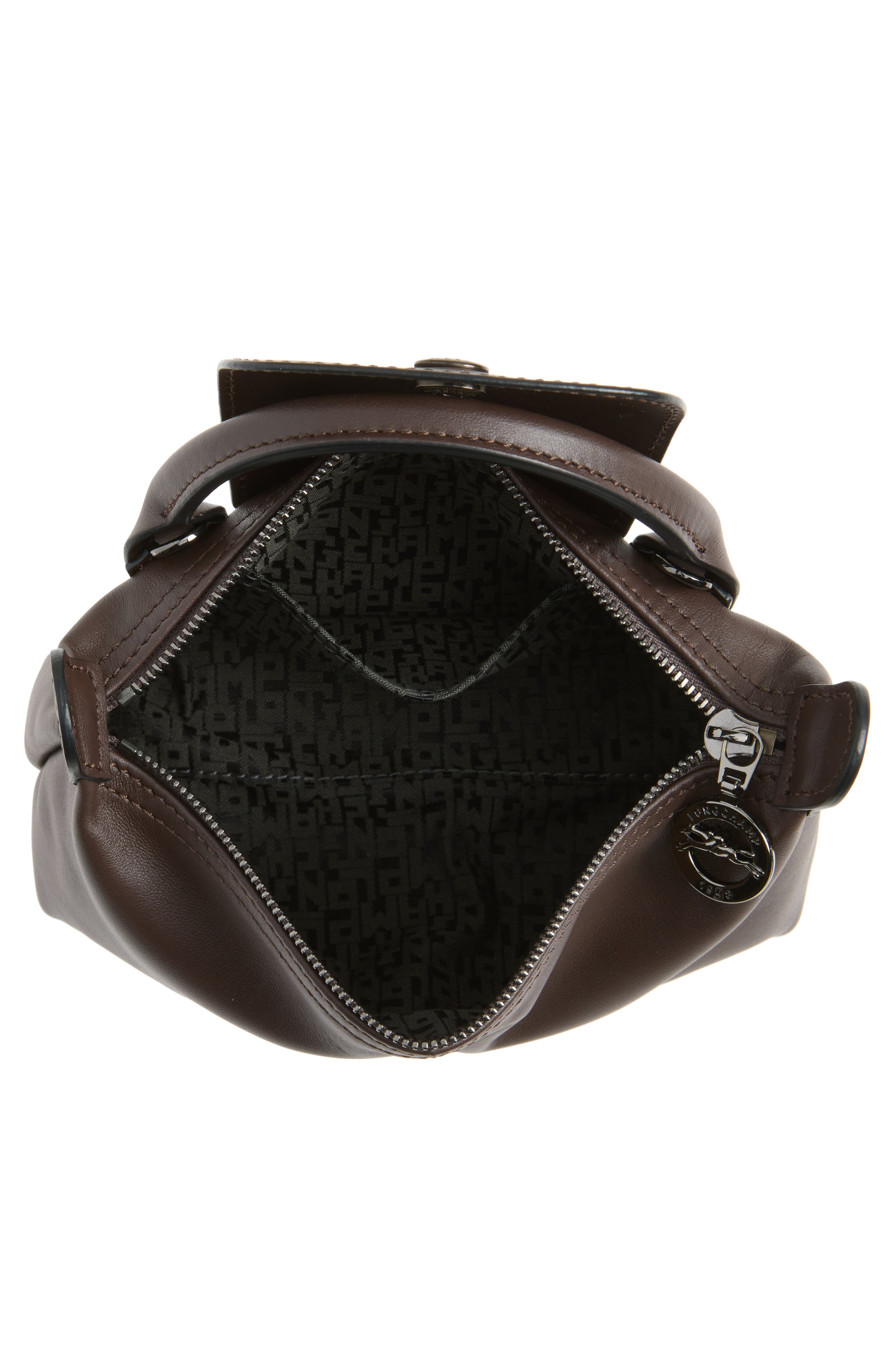 Extra Small Le Pliage Xtra Leather Clutch, Alternate, color, MOCHA
