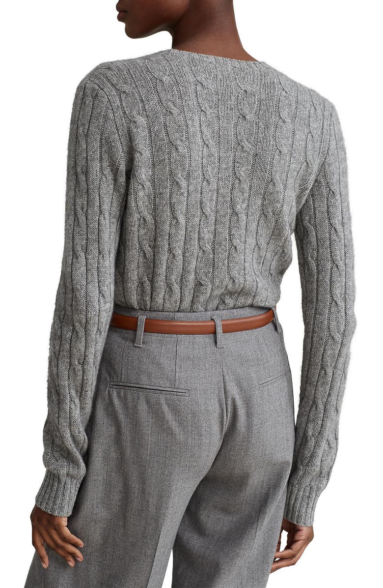 Polo Ralph Lauren Julianna Cashmere Cable Crewneck Sweater, Alternate, color,