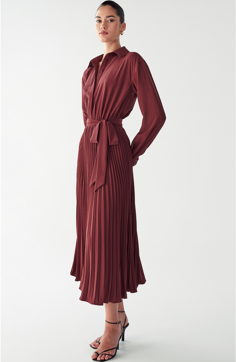 WILLA Mckenzi Midi Dress, Alternate, color, Burgundy