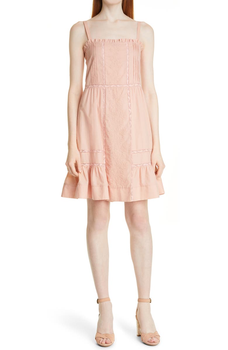See by Chloé Lace Trim Sundress, Main, color,