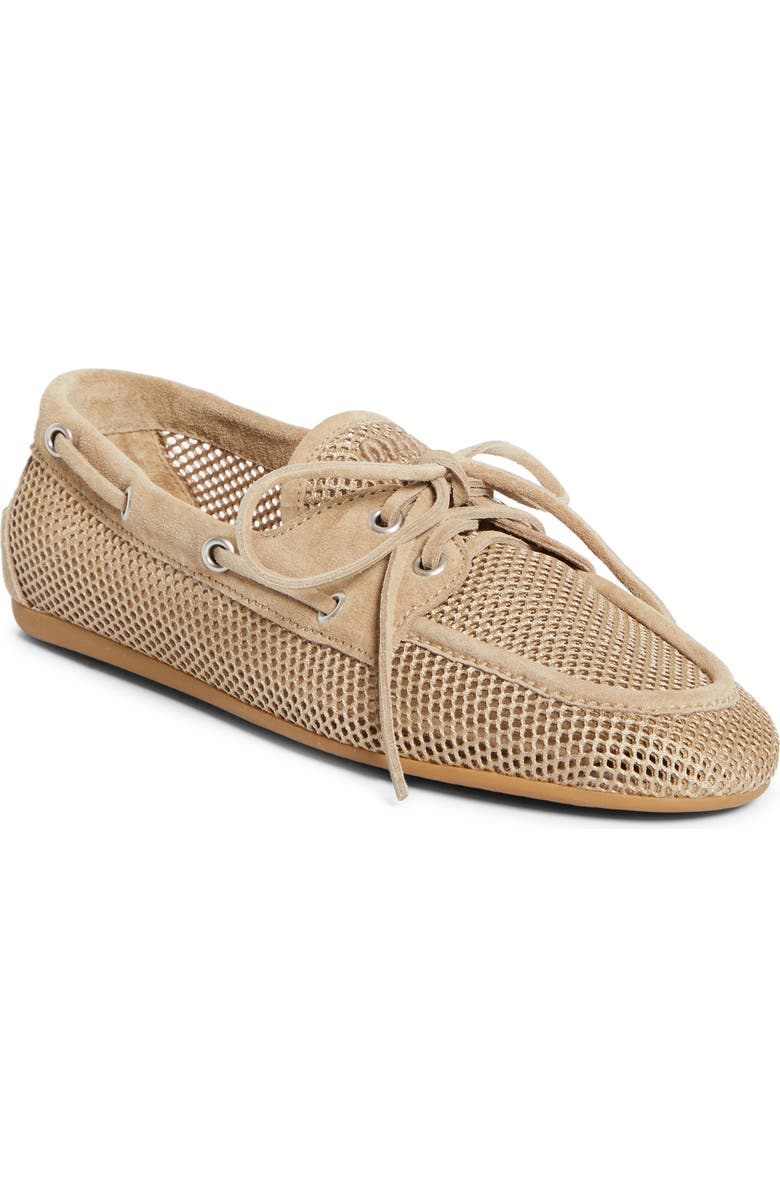 Miu Miu Mesh Boat Shoe, Main, color, Deserto