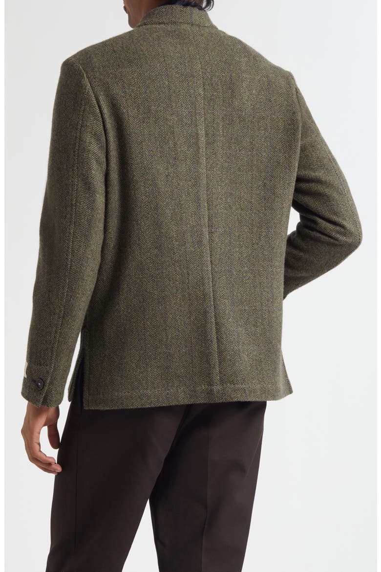 Wool Herringbone Nehru Jacket, Alternate, color, OIL