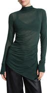 Marcella Arden Asymmetric Pleated Jersey Top