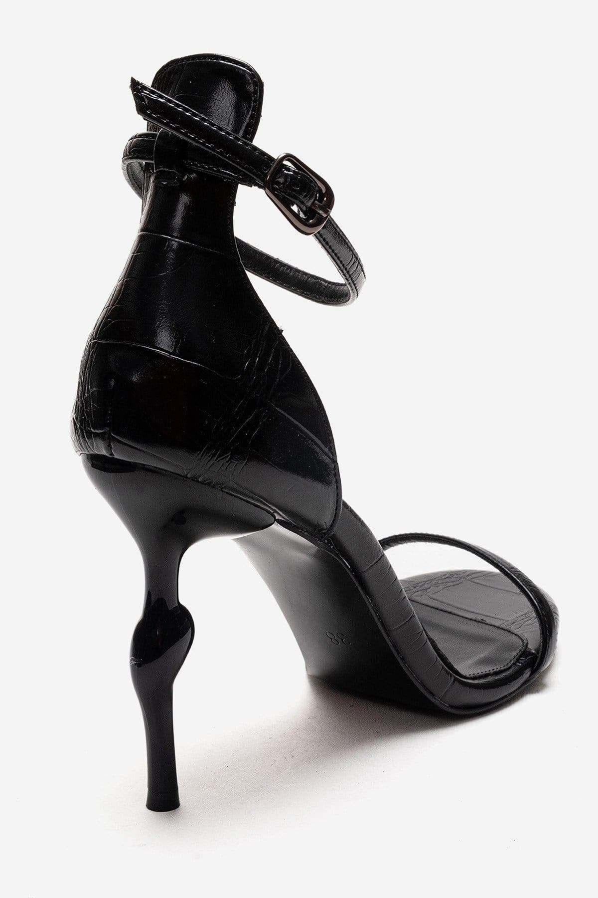 Prologue Shoes Yelena Ankle Strap Stiletto Pump, Alternate, color, Black Print