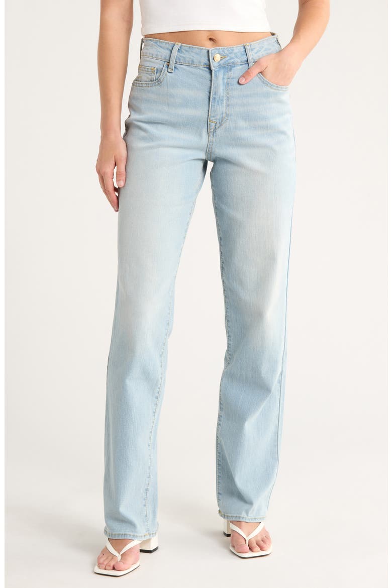 Sarah High Waist Straight Jeans, Main, color, LIGHT ENDLESS WASH