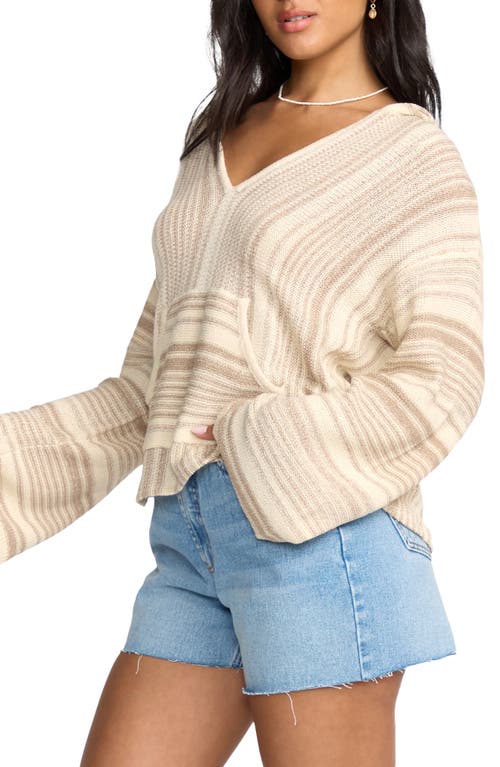 Billabong Baja Stripe Sweater Hoodie In Neutral