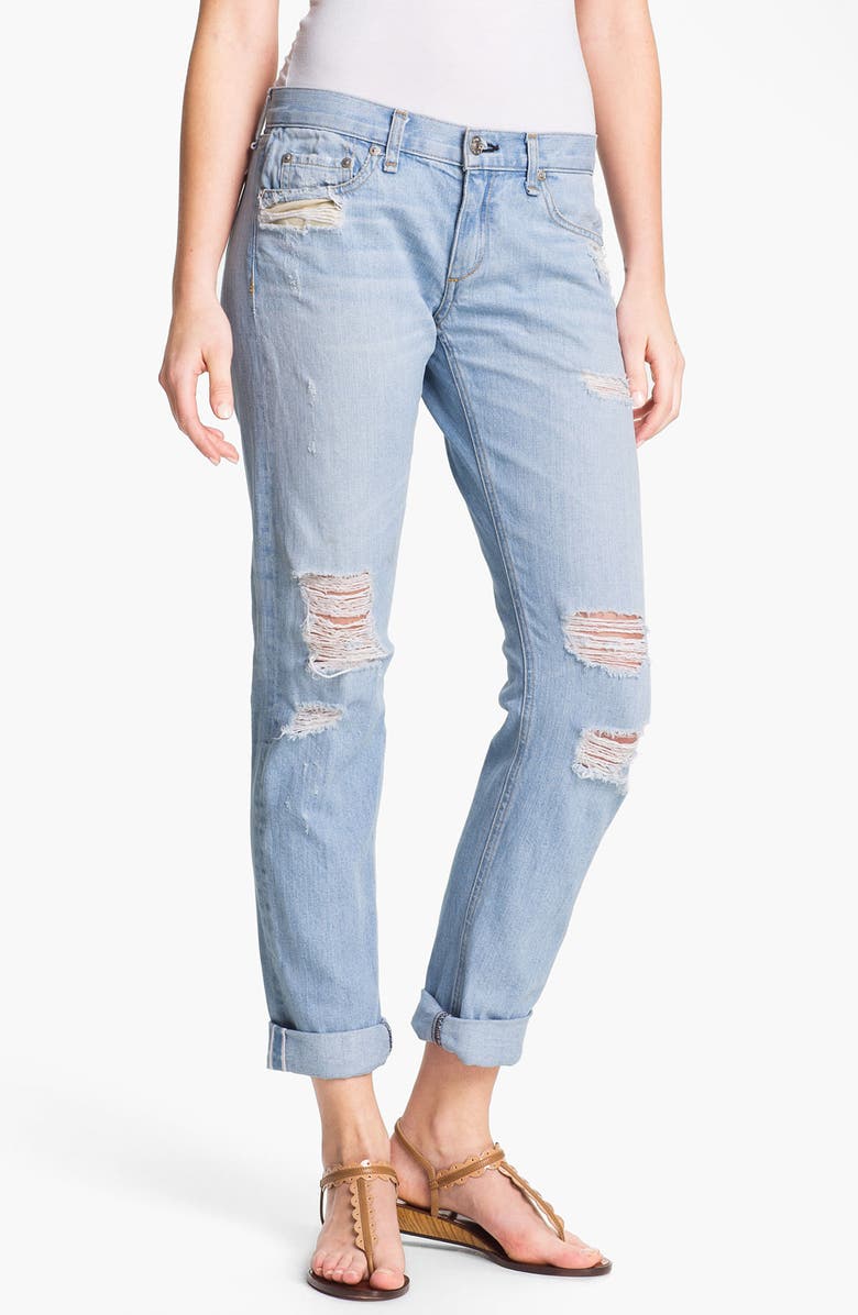 rag & bone/JEAN 'The Boyfriend' Selvedge Denim Jeans, Main, color, 