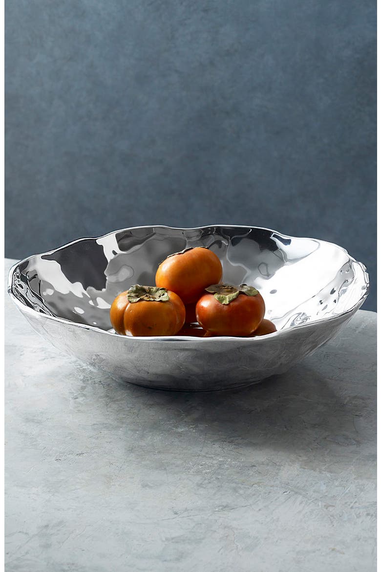 SOHO Organic Serving Bowl, Alternate, color, SILVER