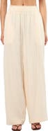 Viens Avec Moi Crinkle Cotton Gauze Wide Leg Pants