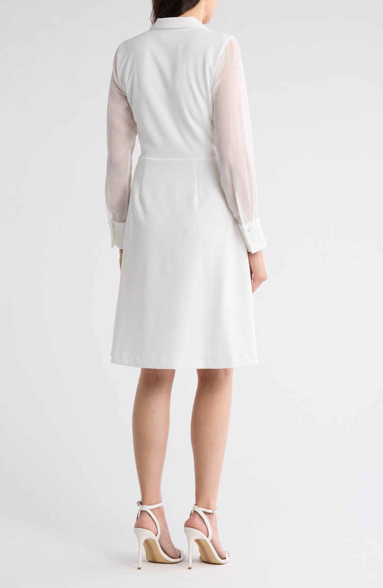 Calvin Klein Surplice Notch Lapel A-Line Dress, Alternate, color,
