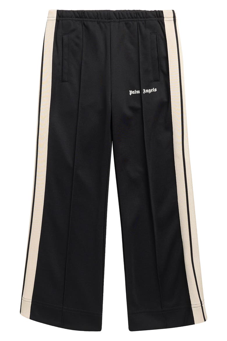 Kids' Wide Leg Track Pants, Main, color, BLACK OFF WHITE