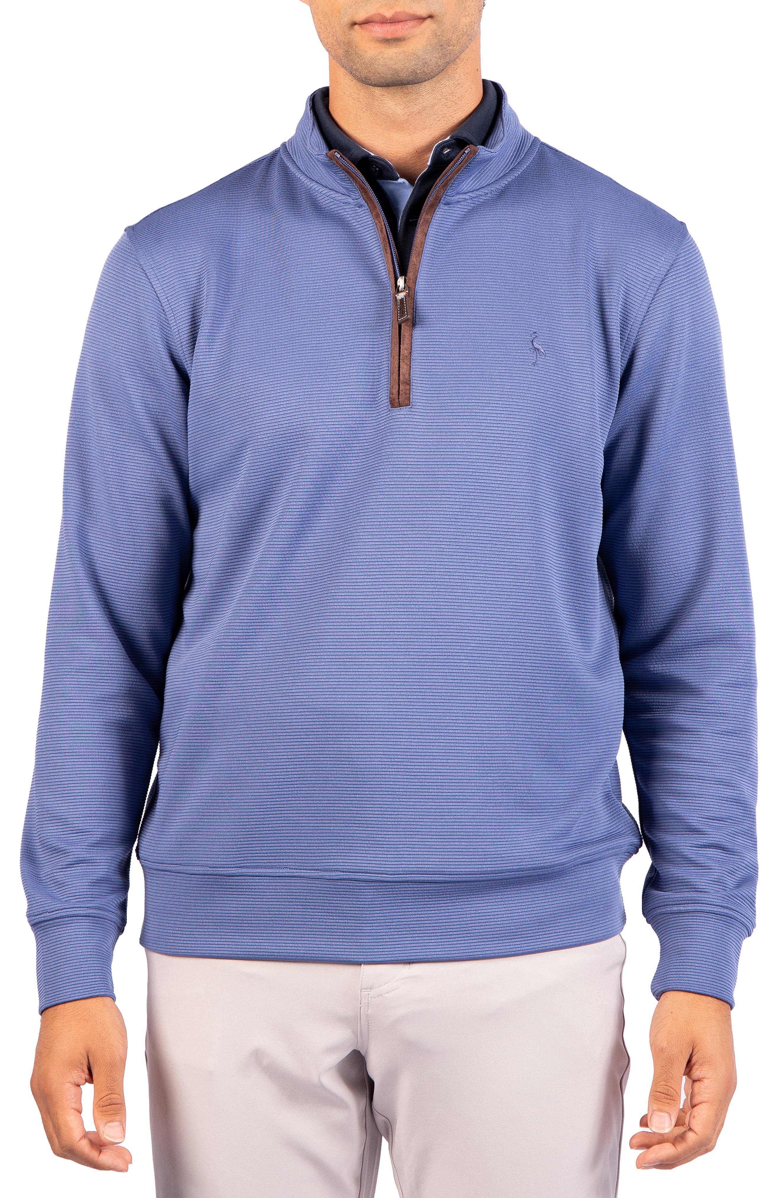 Ottoman Rib Quarter Zip Sweater