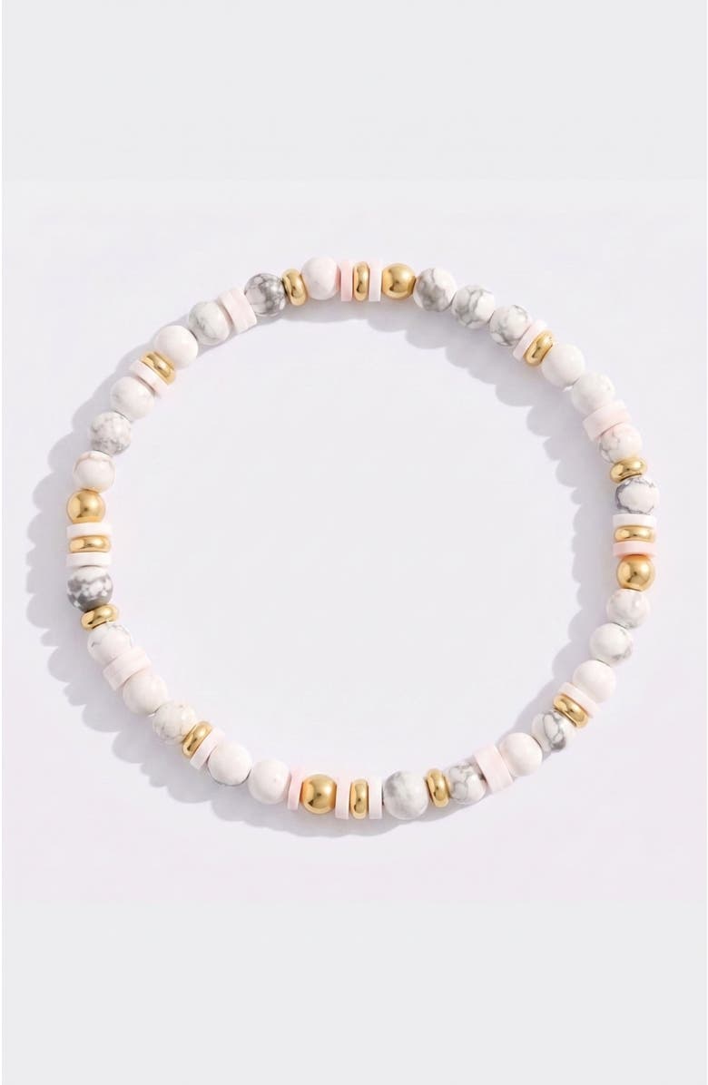 Mint & Lily Stacking Birthstone Beaded Bracelet, Alternate, color, April Diamond
