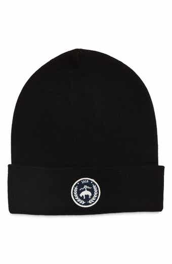 Brooks Brothers Wool Blend Patch Cuffed Beanie