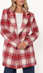 Petal & Pup Travistine Longline Plaid Coat