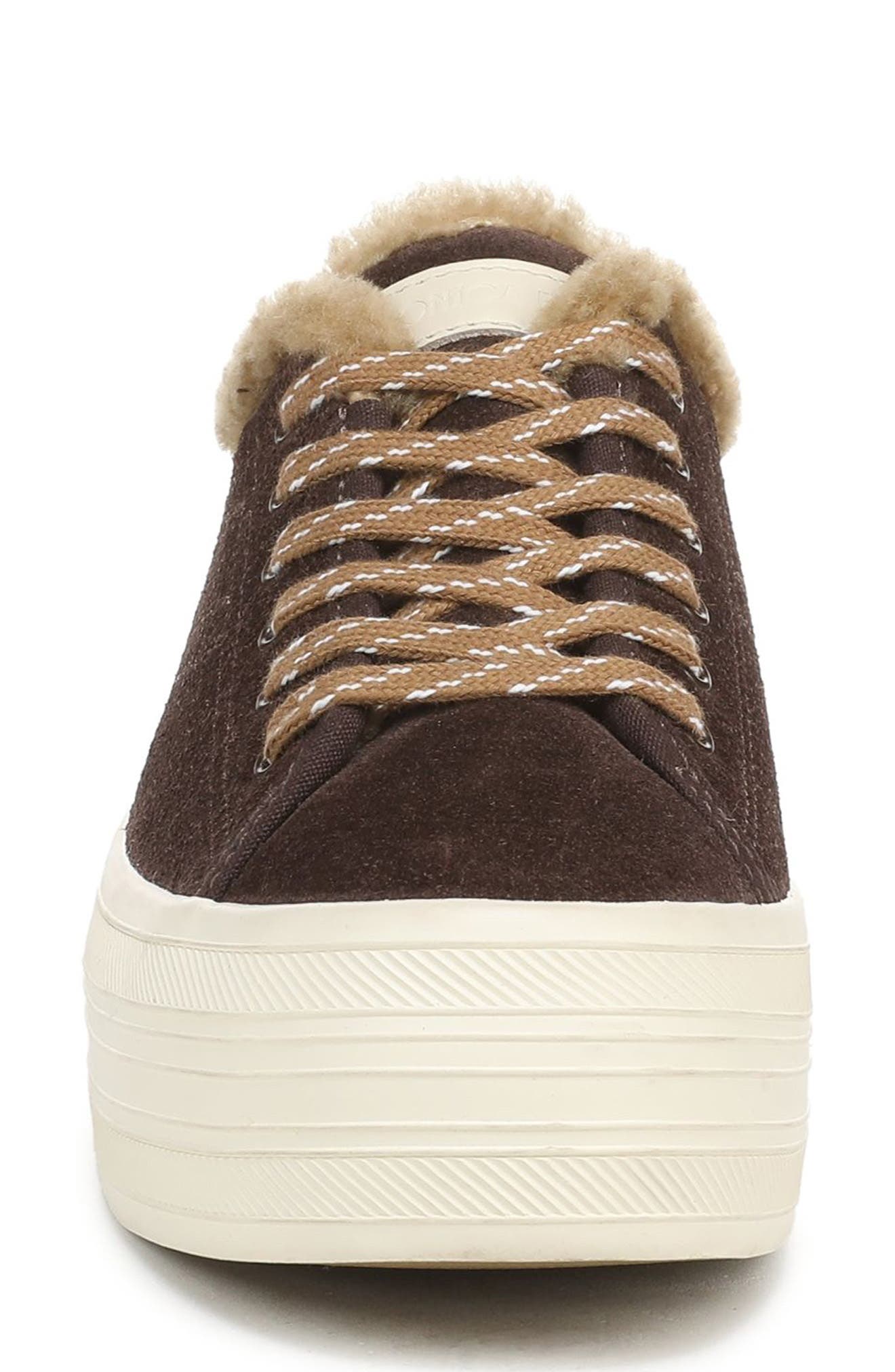 Truett Genuine Shearling Sneaker, Alternate, color, ESPRESSO SUEDE