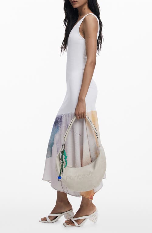 Desigual Faux Leather Shoulder Bag In Gray