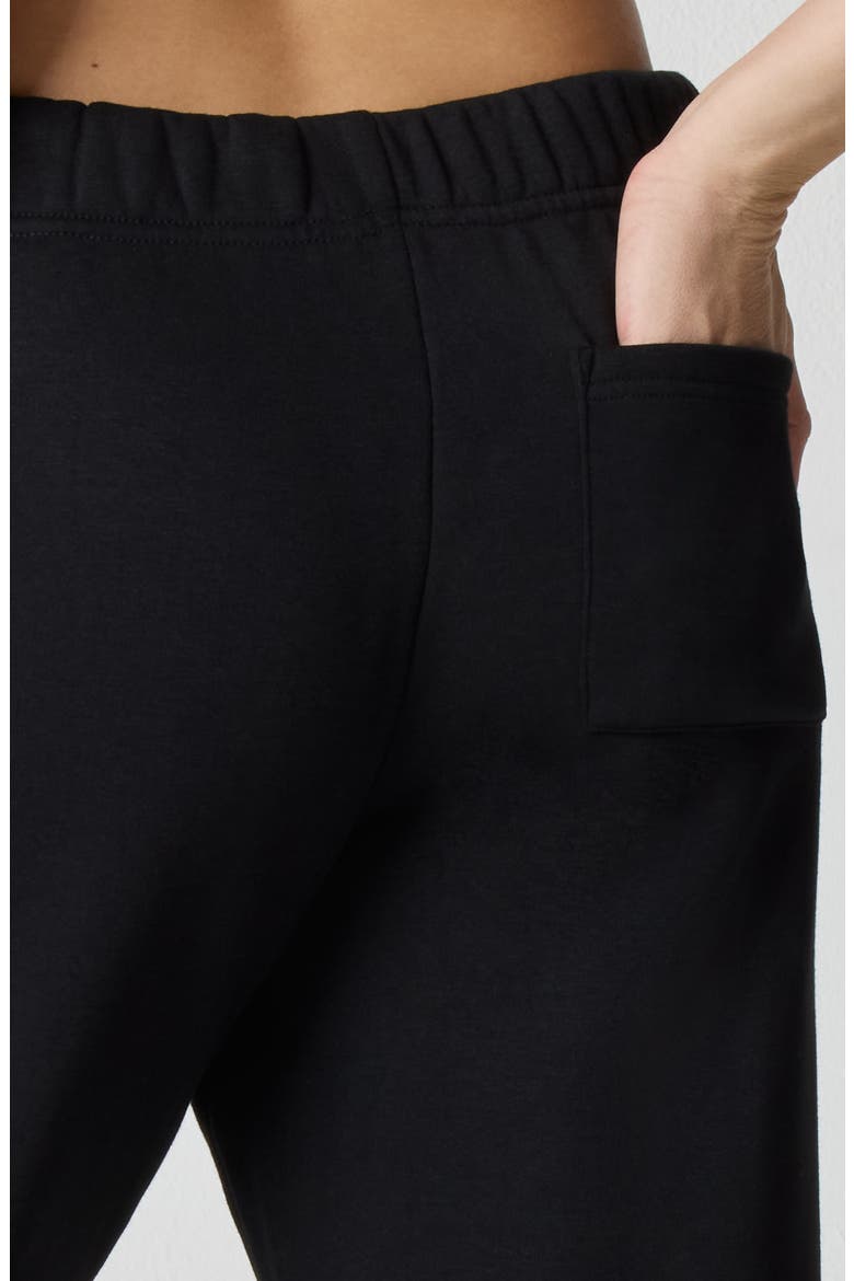 Crystal Bow Detail Joggers, Alternate, color, BLACK