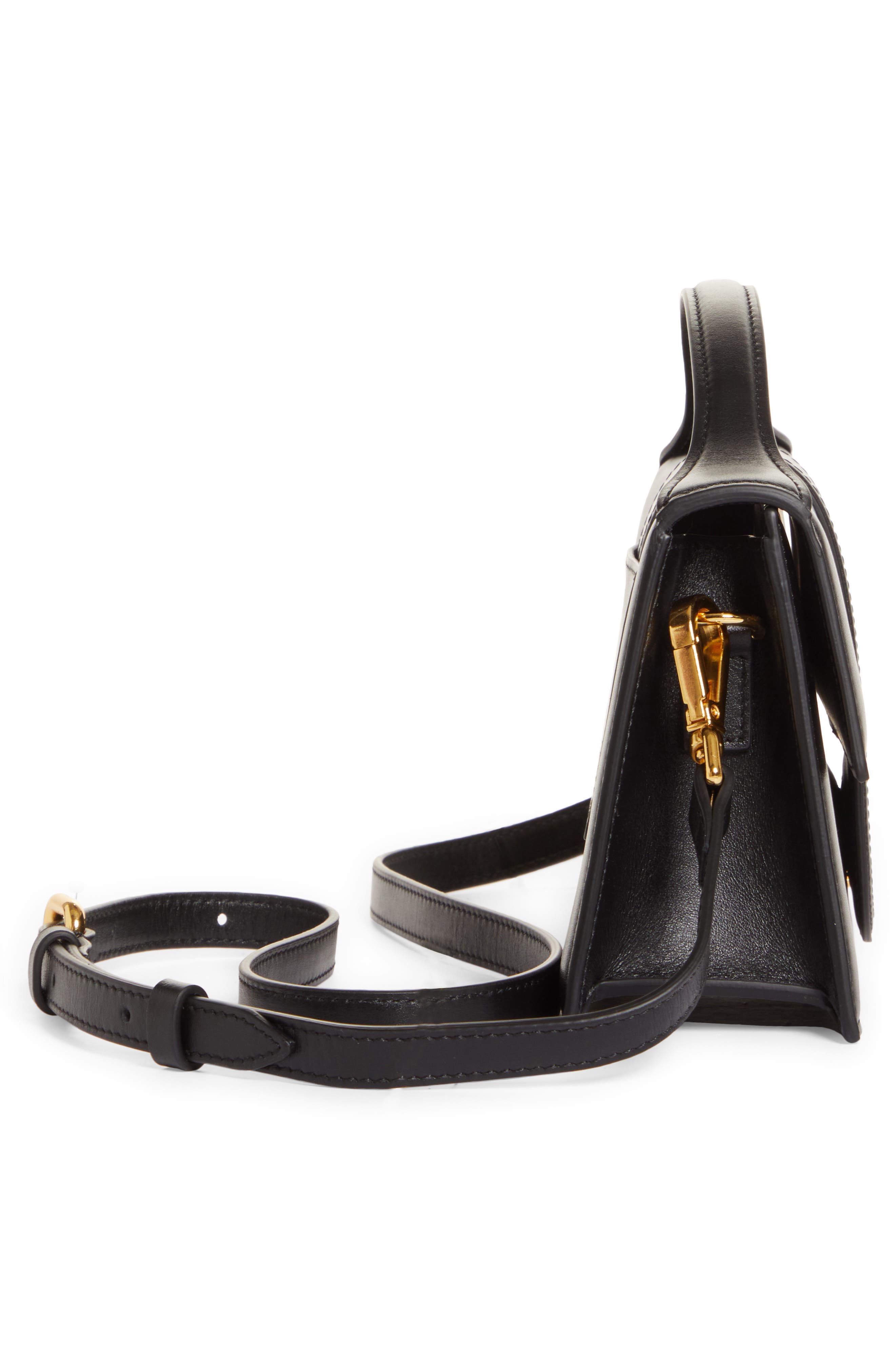 Jacquemus Le Bambino Grand Crossbody Satchel, Alternate, color, Black