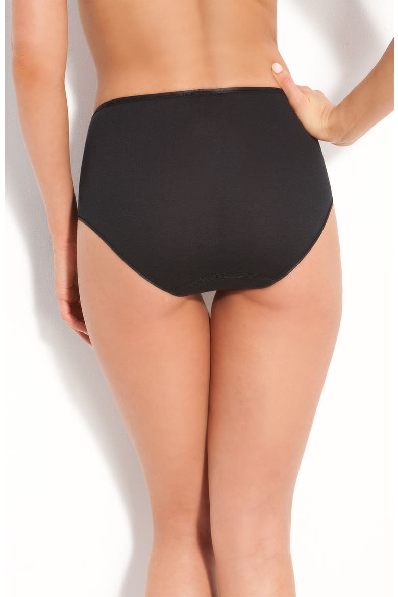 Seamless Cotton Full Briefs, Alternate, color, BLACK