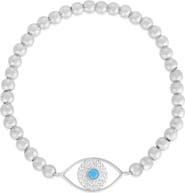 CHLOE AND MADISON CZ Eye Stretch Bead Bracelet