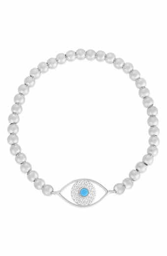CZ Eye Stretch Bead Bracelet
