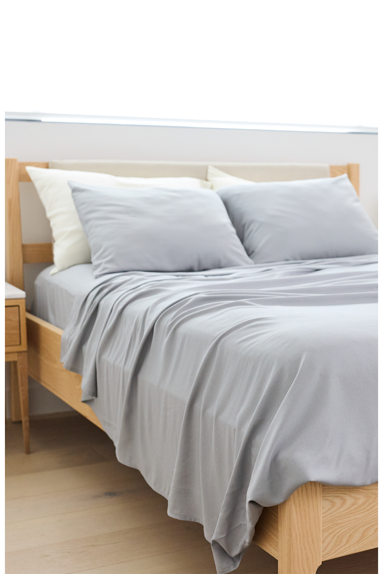 Performance Linen Blend Sheet Set, Alternate, color, Storm