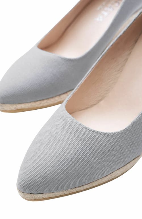 Viscata Roses Canvas U Cut Espadrille Wedges In Gray