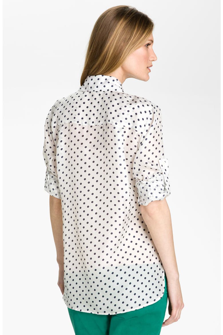 Polka Dot Voile Shirt, Alternate, color, CHALK MULTI