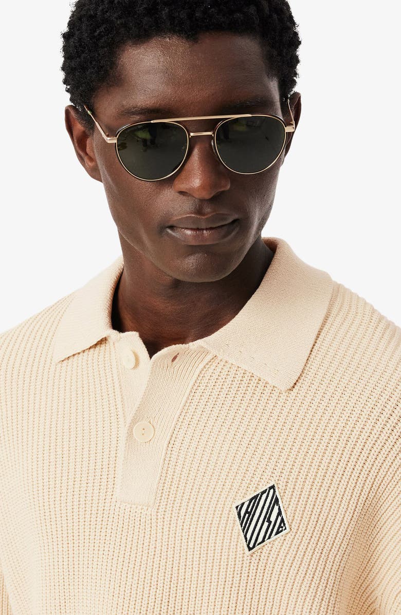 Lacoste Relaxed Fit Polo Sweater, Alternate, color, Powder