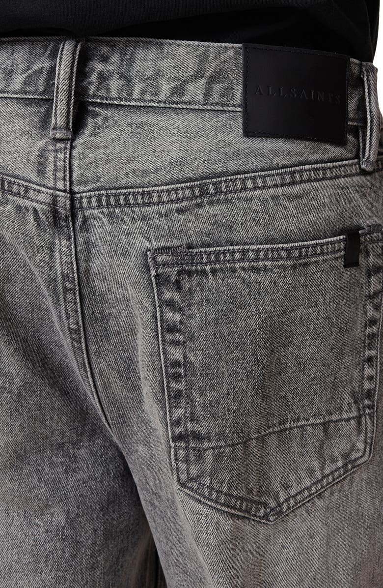 AllSaints Lenny Loose Fit Straight Leg Jeans, Alternate, color, Light Grey