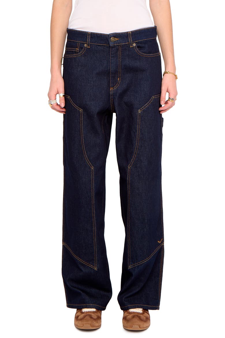 Perya Straight Leg Cargo Jeans, Main, color, BRUT