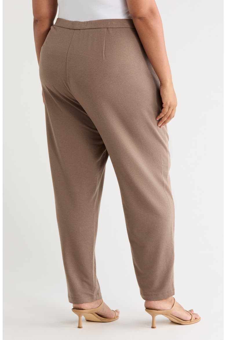 Stretch Organic Cotton Slouch Ankle Pants, Alternate, color, TAN