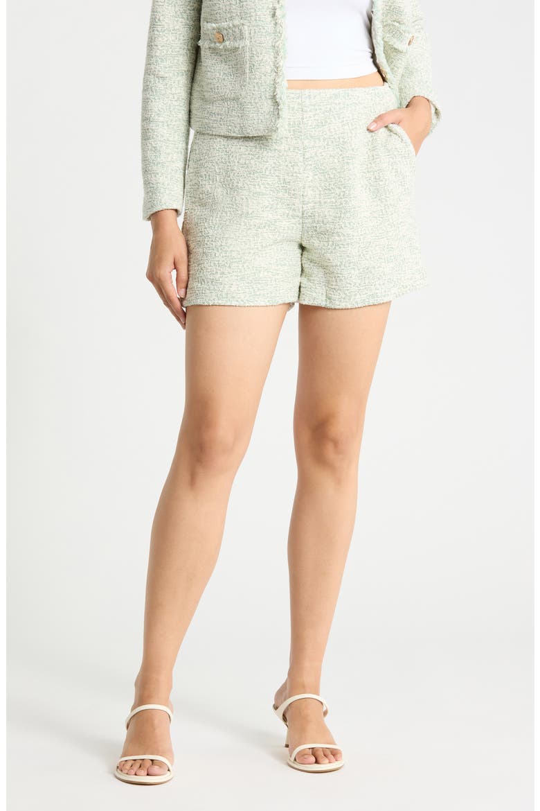 Hurley Bouclé Shorts, Main, color, FADED GREEN