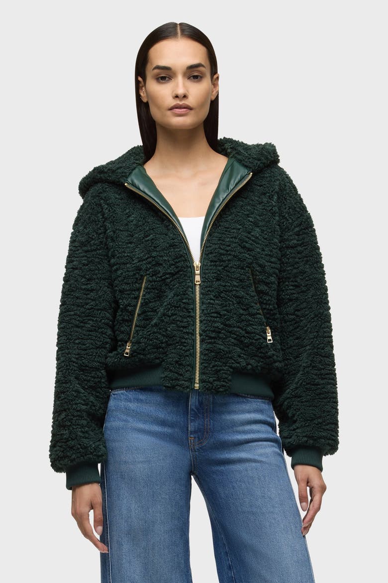 Hooded Zip Up Jacket, Main, color, DARKEST SPRUCE