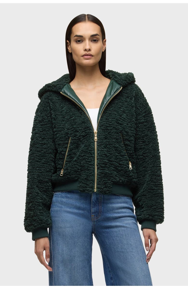 Hudson Jeans Hooded Zip Up Jacket, Main, color, Darkest Spruce