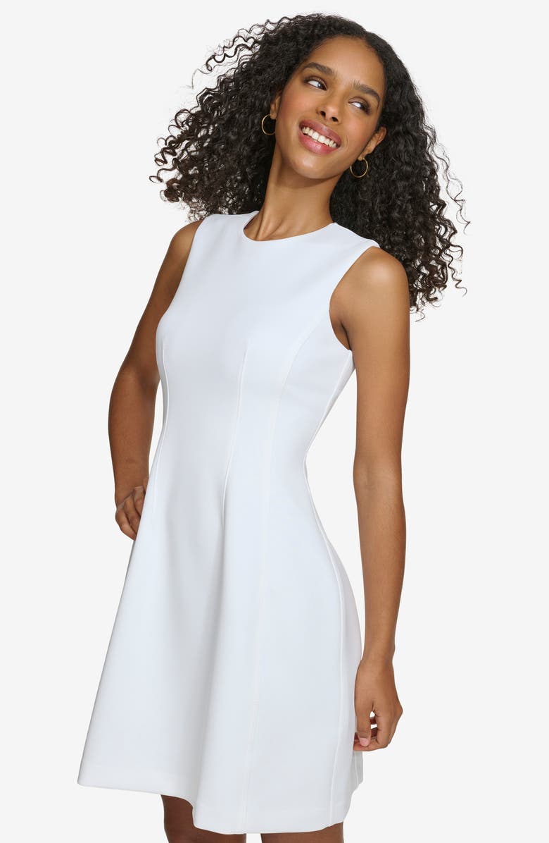 Calvin Klein Fit & Flare Scuba Minindress, Alternate, color, 