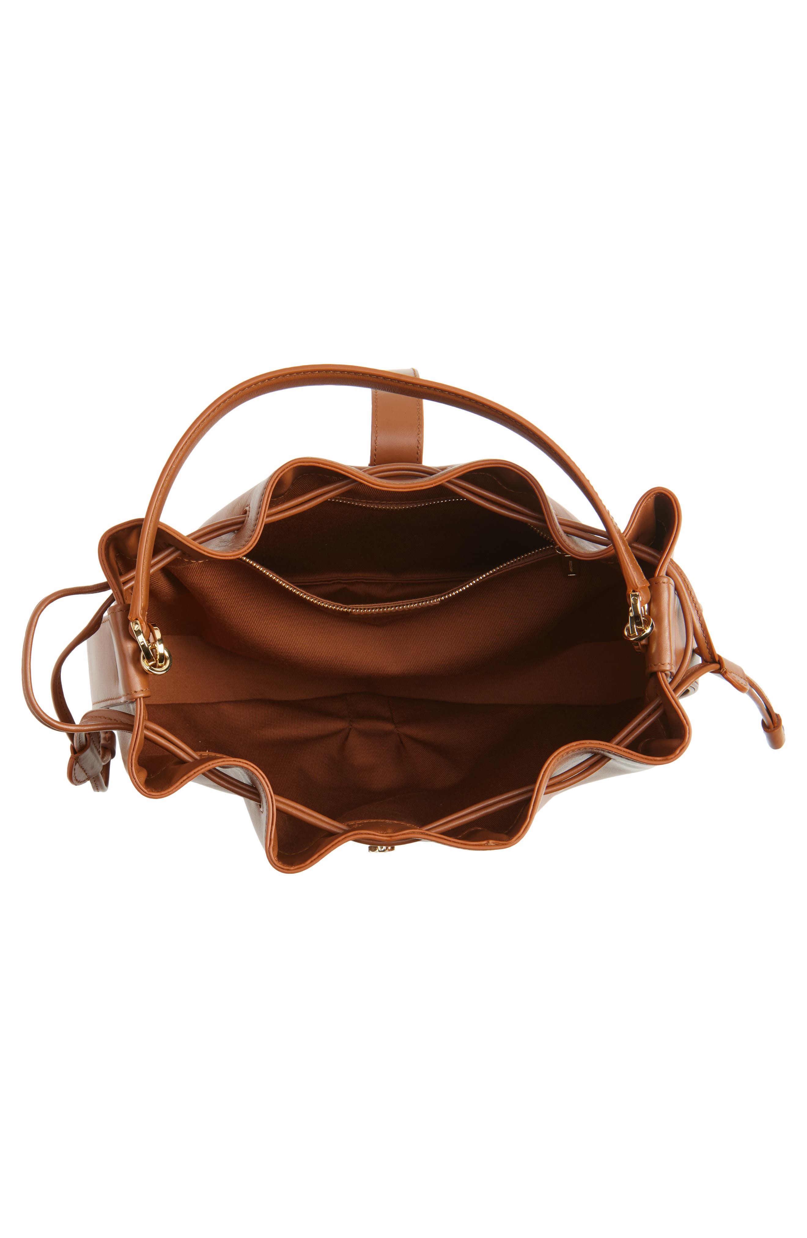 Hug Leather Bucket Bag, Alternate, color, NATURAL RESORT