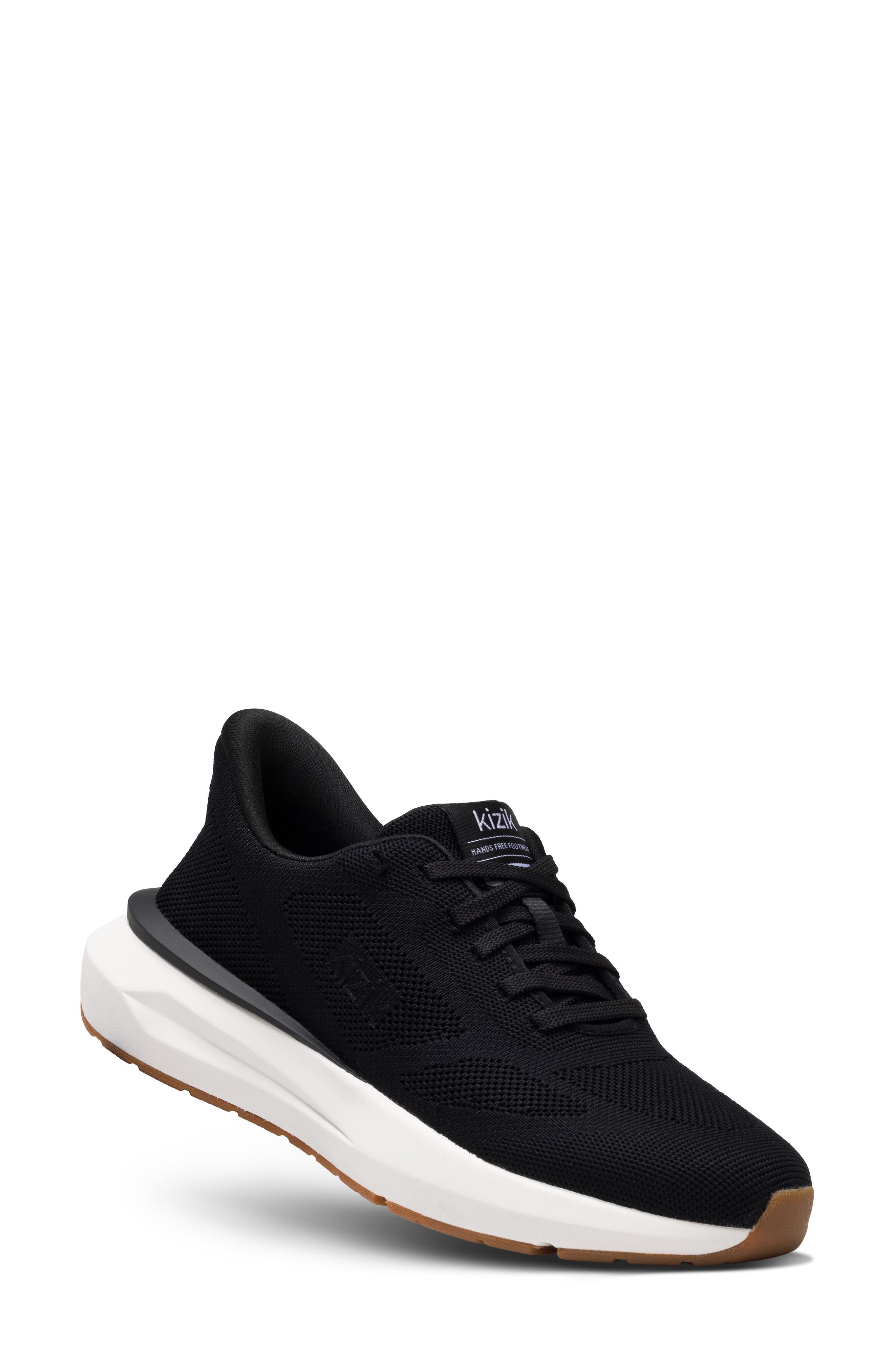 Kizik Athens 2 Knit Sneaker, Alternate, color, Black/ Bright White