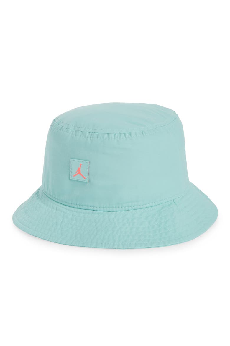 Jumpman Washed Twill Bucket Hat, Main, color, LIGHT DEW/ SUNSET PULSE