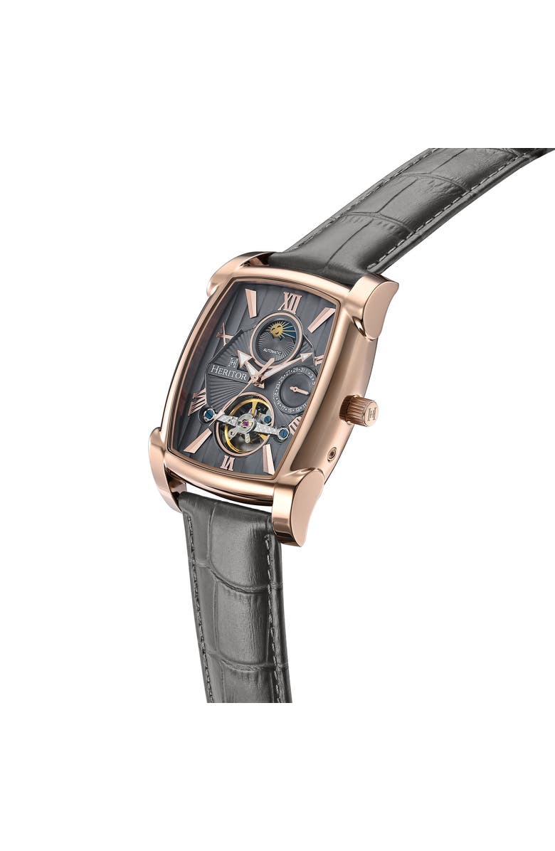 Heritor Automatic Valentin Mens Automatic Watch with Date, Alternate, color, Grey