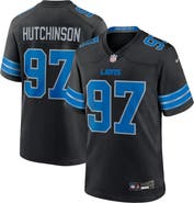 Nike Men's Nike Aidan Hutchinson Black Detroit Lions 2nd Alternate Game Jersey
