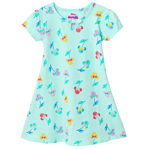 Minnie Mouse Short Sleeve Skater Dress (Toddler & Little Kid)