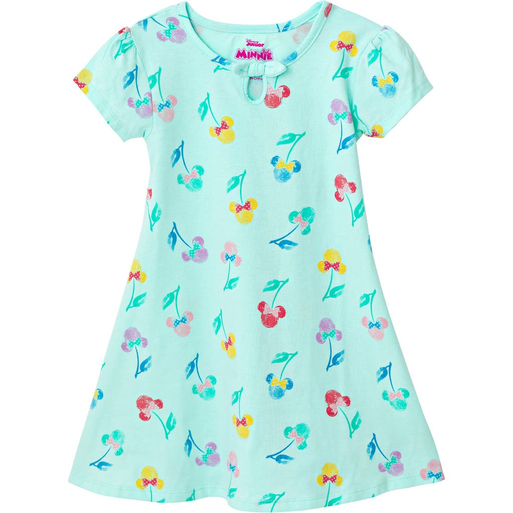 Disney Minnie Mouse Short Sleeve Skater Dress In Blue