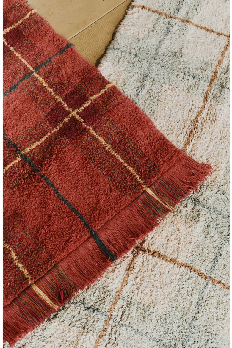 Tartan Washable Cotton Blend Area Rug, Alternate, color, BLUE SAGE NATURAL
