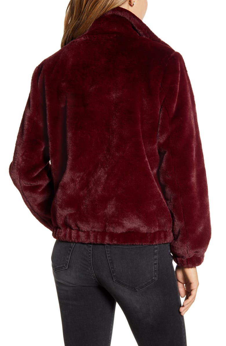 Rachel Parcell Faux Fur Bomber Jacket, Alternate, color,