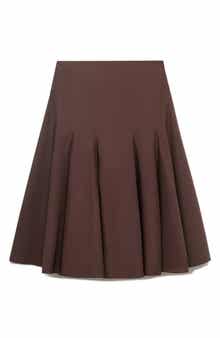 MANGO Pleat Midi Skirt