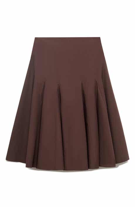 MANGO Pleat Midi Skirt